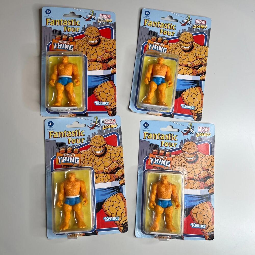 Lot of 5 Marvel Legends Retro Fantastic Four Thing Action Figures  Kenner Hasbro